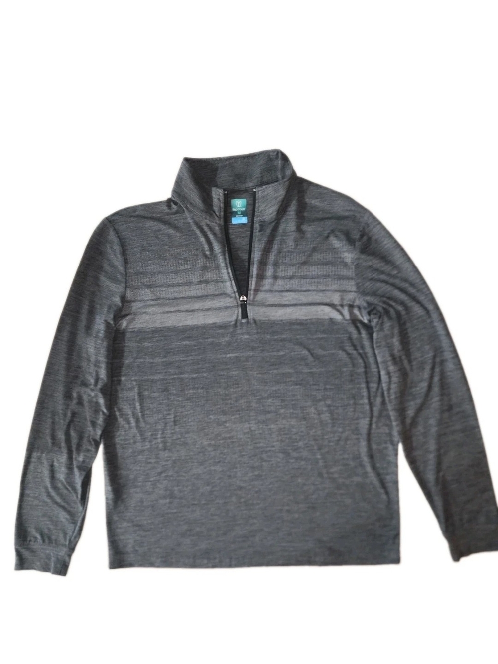 Pro Tour Men's Quarter-Zip Pullover Sweater - Charcoal Gray Size M